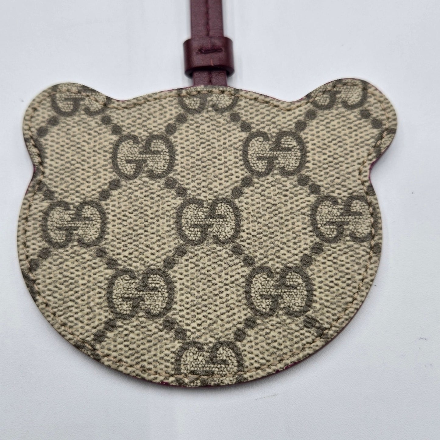 # 125 - Gucci Panda-Shaped Bag Charm for Women, 821811, GG Canvas,