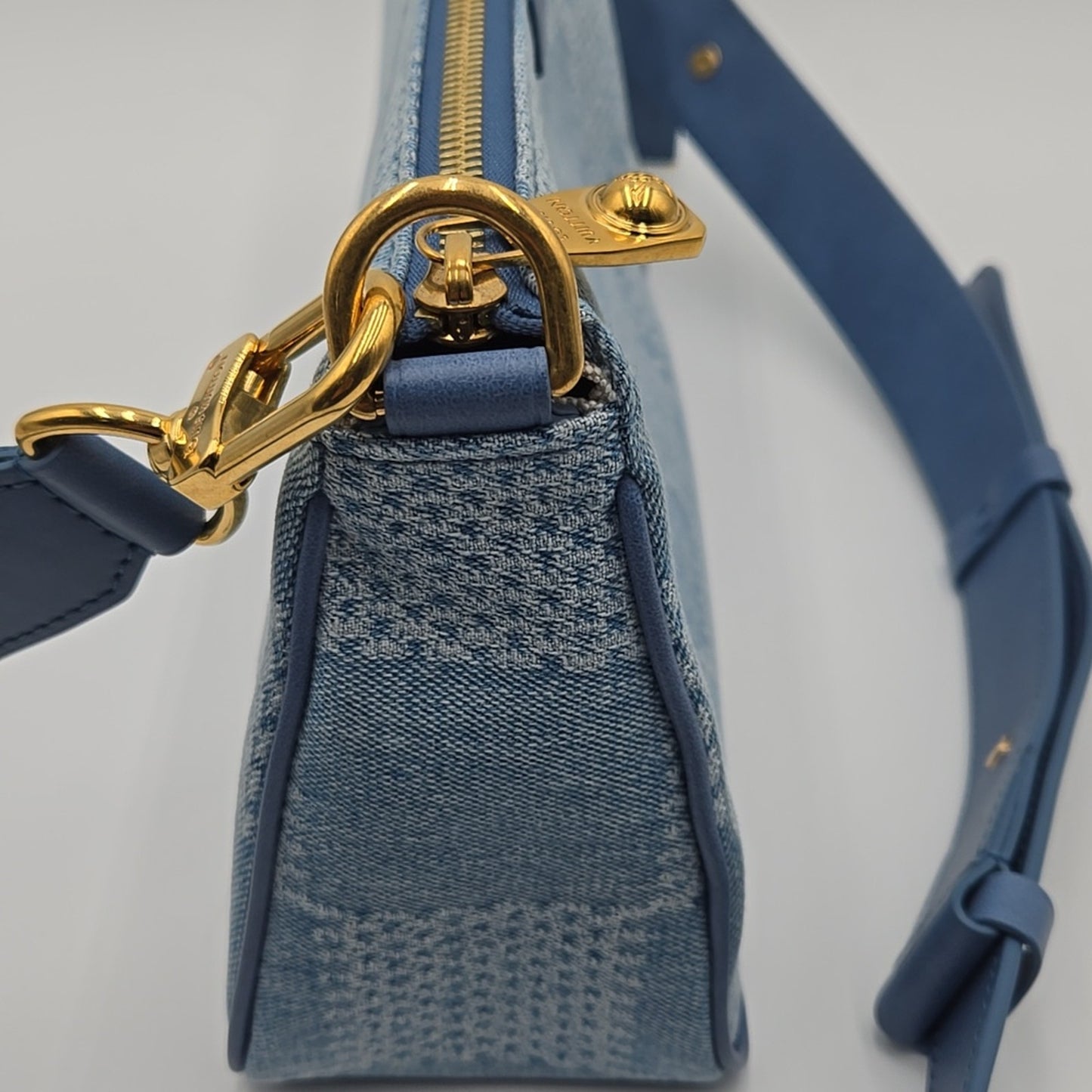 Loius Vuitton Denim Damier Limited Ed. Large Pouch - COA included