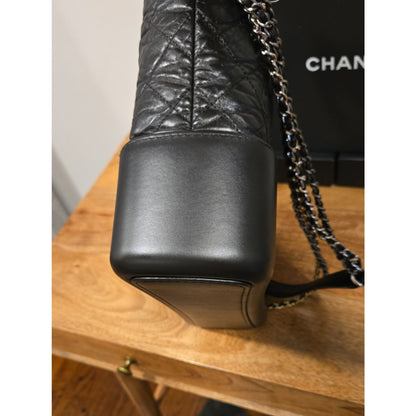 CHANEL Gabrielle Doo Large Vintage calf Chain Shoulder - Black (2017-2018)