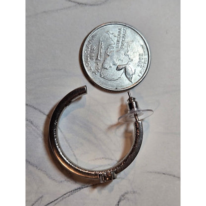 #196 - Chanel CC Silver Earrings A24