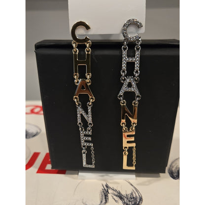 #202 - CHANEL B20 Pearl/Crystal Bright Young Things Earrings Gold Ruthenium