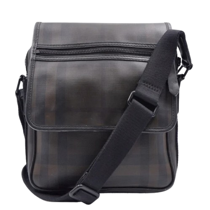 Burberry Greenford Smoked Check Coated Canvas Crossbody