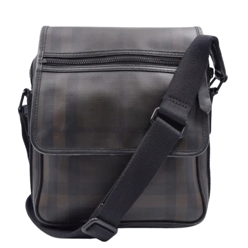 Burberry Greenford Smoked Check Coated Canvas Crossbody