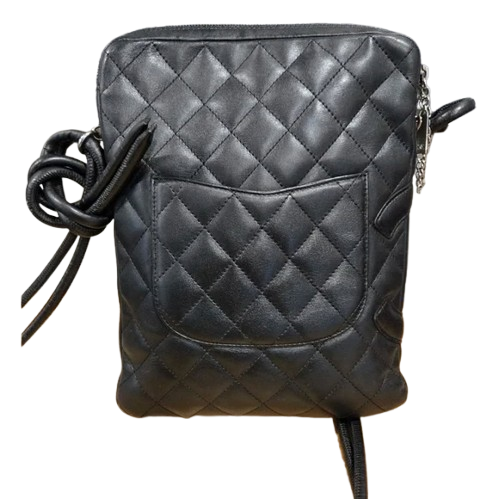 Chanel Black Calfskin Quilted Medium Cambon Crossbody