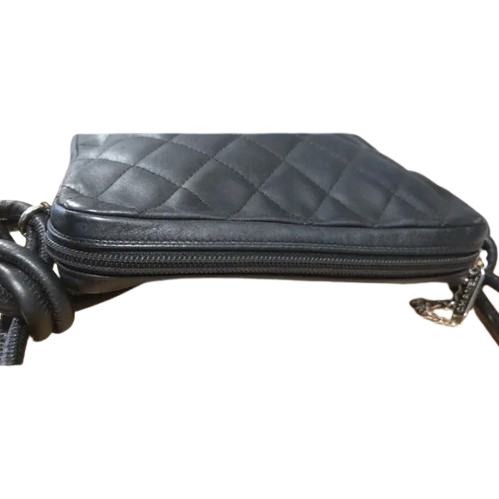 Chanel Black Calfskin Quilted Medium Cambon Crossbody