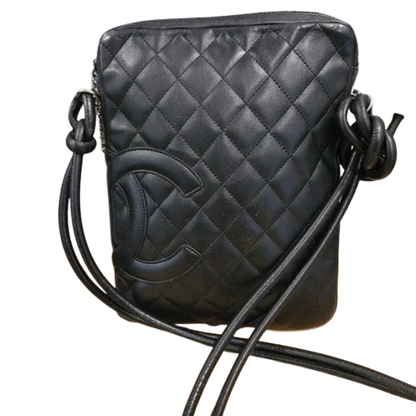 Chanel Black Calfskin Quilted Medium Cambon Crossbody