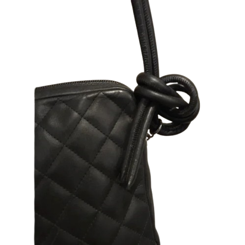 Chanel Black Calfskin Quilted Medium Cambon Crossbody