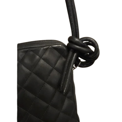 Chanel Black Calfskin Quilted Medium Cambon Crossbody