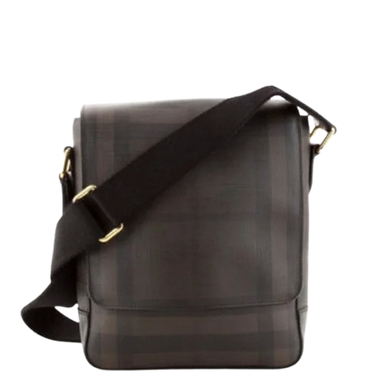 Burberry Greenford Smoked Check Coated Canvas Crossbody