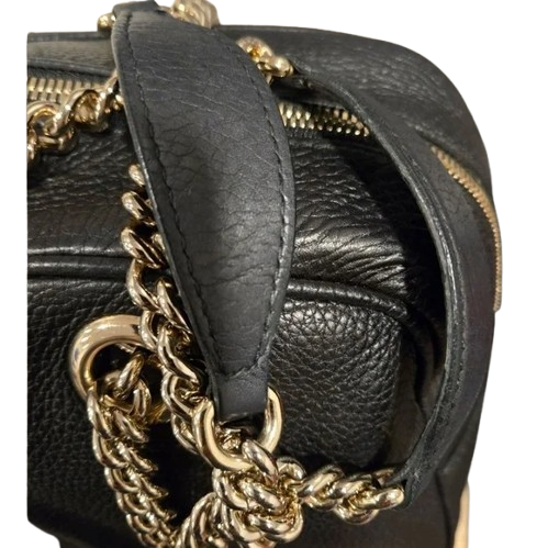 Gucci  Black Leather Soho Shoulder Bag