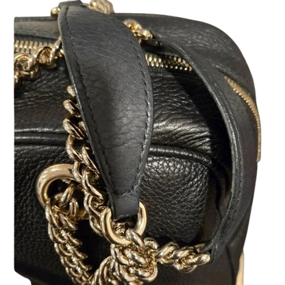 Gucci  Black Leather Soho Shoulder Bag