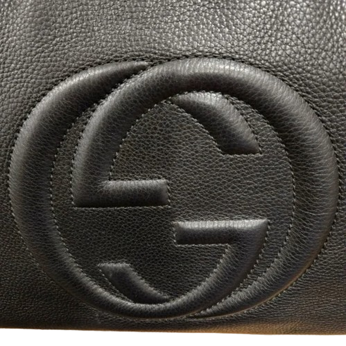 Gucci  Black Leather Soho Shoulder Bag