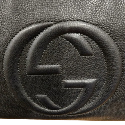 Gucci  Black Leather Soho Shoulder Bag