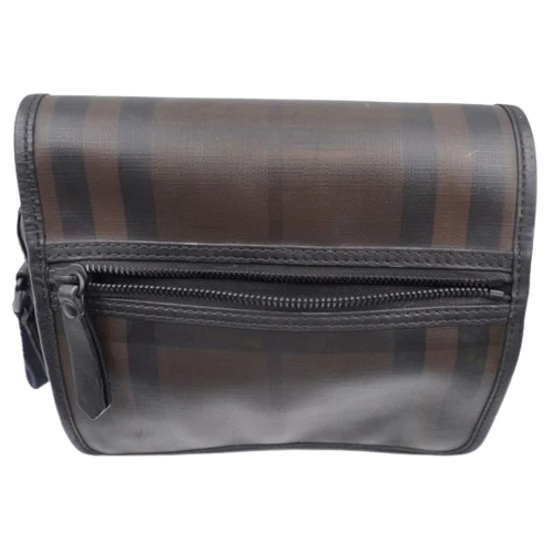 Burberry Greenford Smoked Check Coated Canvas Crossbody