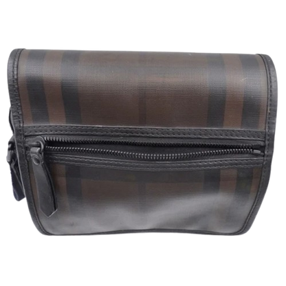 Burberry Greenford Smoked Check Coated Canvas Crossbody