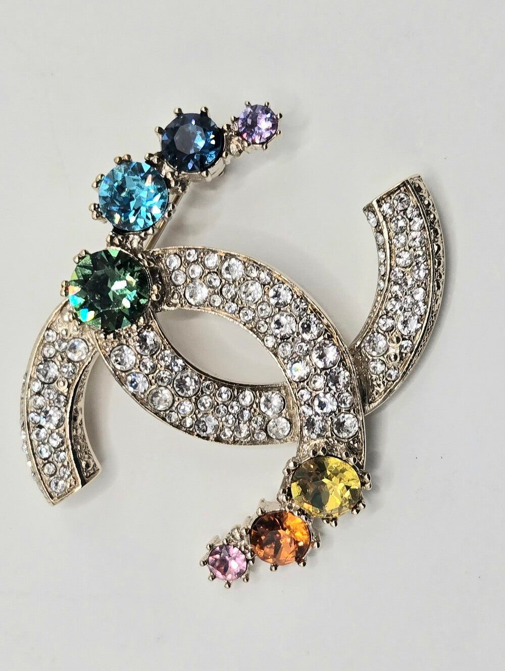 #166 - Chanel Brooch Coco Mark Rhinestone A19 S