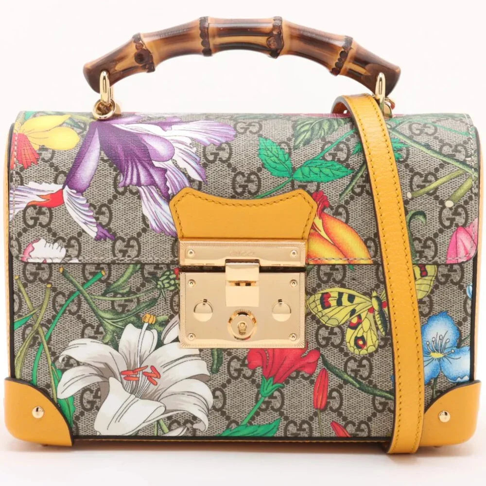 Gucci Floral Bag and Matching Card Holder - Excellent