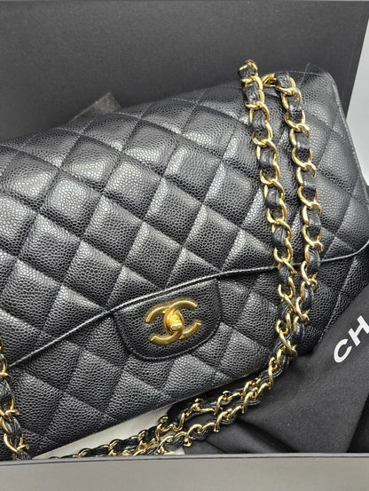 #1 - CHANEL Deca Matelasse Classic 30 Double-Flap, Caviar Leather - A58600
