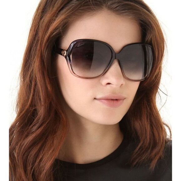 Gucci Sunglasses Square Blue Grey - NEW, never used