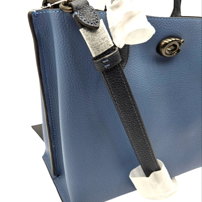Coach Signature Willow Tote 24 Washed Chambray, Crossbody