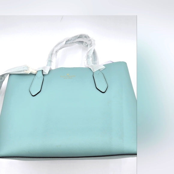 Kate Spade New York Harper Leather Tote Satchel Handbag Blue
