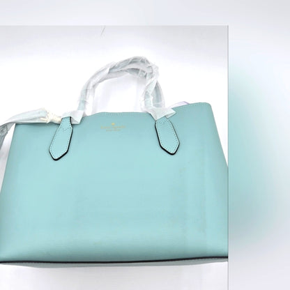 Kate Spade New York Harper Leather Tote Satchel Handbag Blue