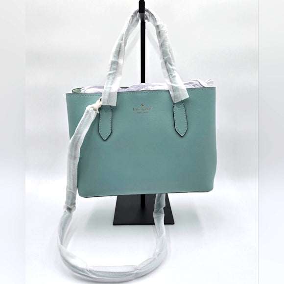 Kate Spade New York Harper Leather Tote Satchel Handbag Blue