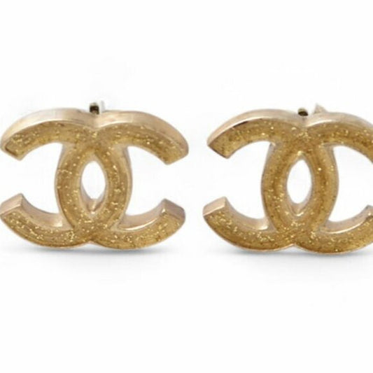 Chanel Earrings CHANEL CC Motif Coco Mark Gold 07A