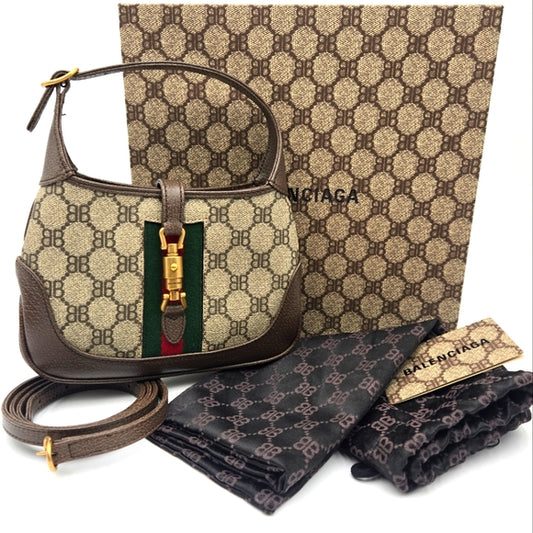 Gucci Balenciaga Collab Jackie 1961 Mini Shoulder Bag with Adjustable Strap NWOT