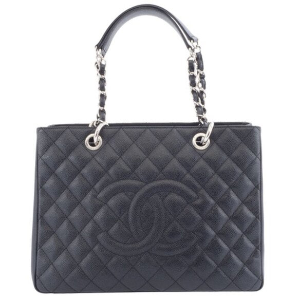 Chanel Caviar Skin GST Chain Tote Bag / Silver Hardware A50955 - COA Included