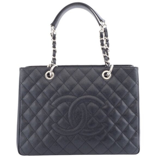 Chanel Caviar Skin GST Chain Tote Bag / Silver Hardware A50955 - COA Included