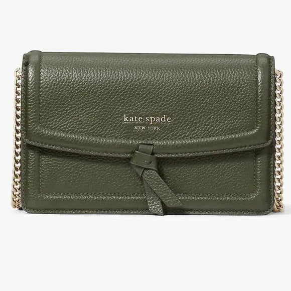 Kate Spade New York Knott Pebbled Leather Flap Crossbody Bonsai Tree - NEW WITH TAG