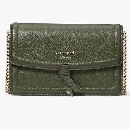 Kate Spade New York Knott Pebbled Leather Flap Crossbody Bonsai Tree - NEW WITH TAG