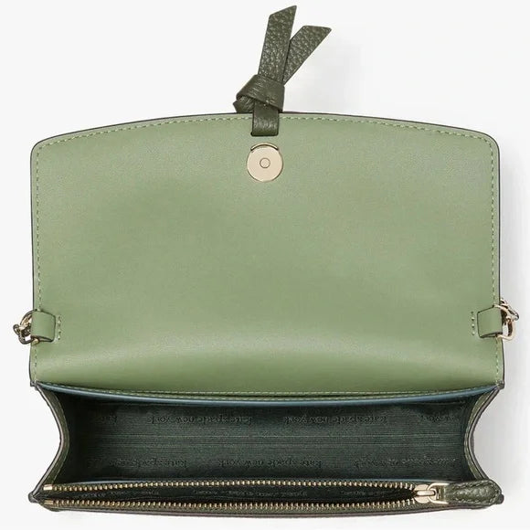 Kate Spade New York Knott Pebbled Leather Flap Crossbody Bonsai Tree - NEW WITH TAG