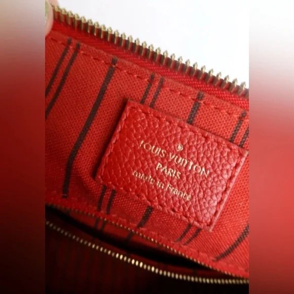 Louis Vuitton Red Bastille MM Monogram Empreinte 2-way Bag