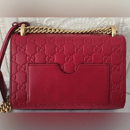 Gucci Red Padlock Guccissima 2-way Bag