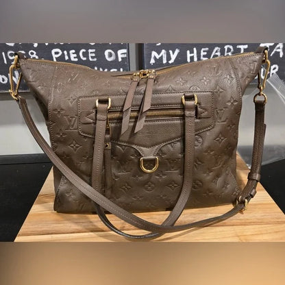 Louis Vuitton Dark Brown Bastille MM Monogram Empreinte 2-way Bag