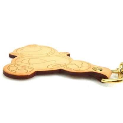 LIMITED EDITION - Louis Vuitton / Murakami Porto Cle Panda Keychain Leather GP Beige M62637