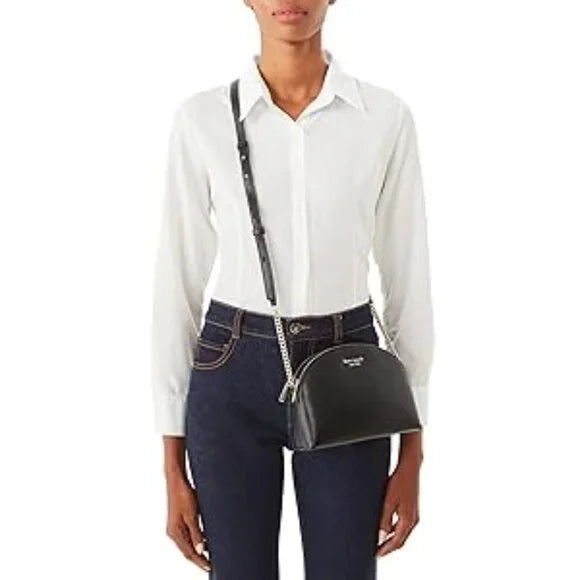 Kate Spade New York Spencer Black Double Zip Crossbody Black - NEW