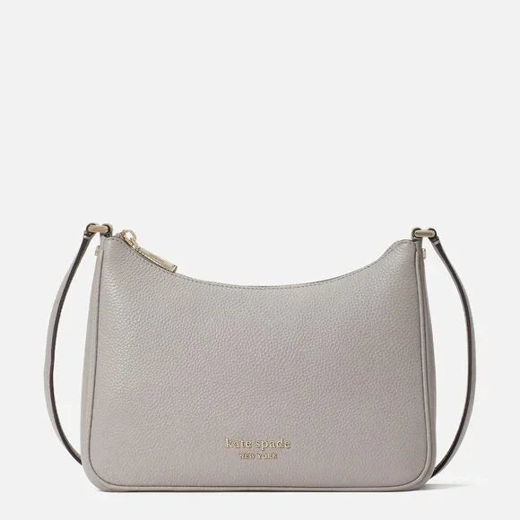 Kate Spade New York Bradley Pebbled Leather Medium Crossbody True Taupe, New w/Tags