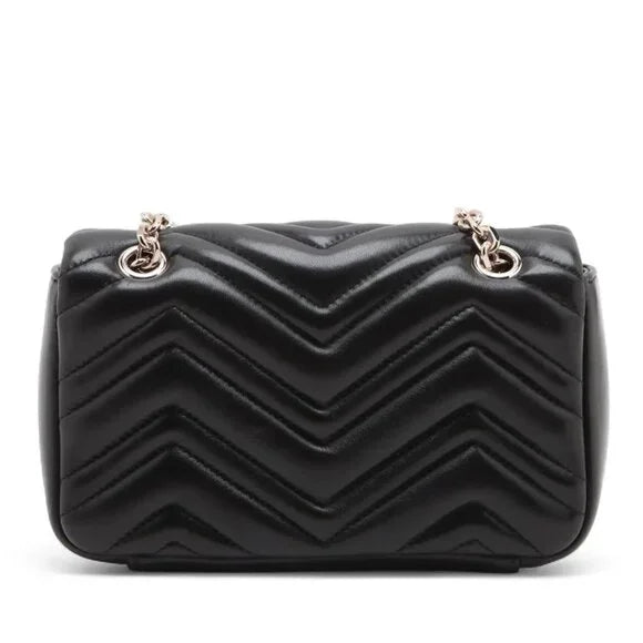 Gucci GG Marmont Leather Chain Shoulder Bag Black 837280 - COA INCLUDED