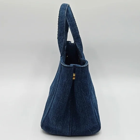 Prada Canapa Triangle Logo Canvas 2way Bag Pink