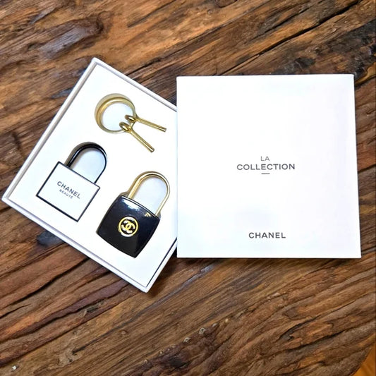 CHANEL Black and Gold Key Holder Set - Gift W/Purchase