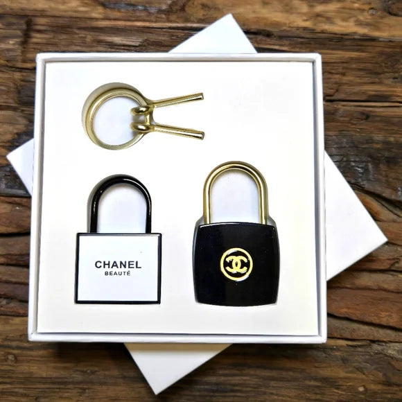 CHANEL Black and Gold Key Holder Set - Gift W/Purchase