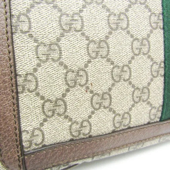 Gucci Ophidia 523534 PVC Shoulder Bag Beige