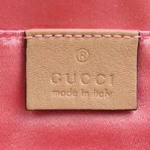 GUCCI Shoulder Bag GG Marmont Leather Faux Pearl Gold 447632