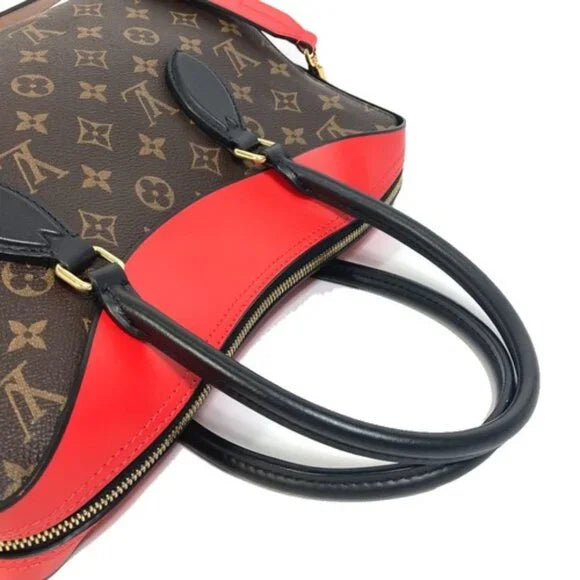 Louis Vuitton Monogram 2WAY Shoulder/Tote Bag Kabuki Brown Red