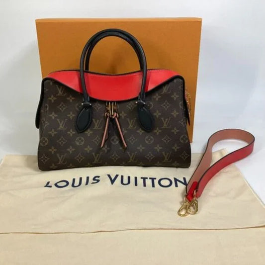 Louis Vuitton Monogram 2WAY Shoulder/Tote Bag Kabuki Brown Red