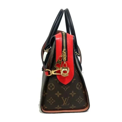 Louis Vuitton Monogram 2WAY Shoulder/Tote Bag Kabuki Brown Red