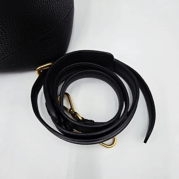 PRADA Bucket Bag / Shoulder 1BE018 Black Leather